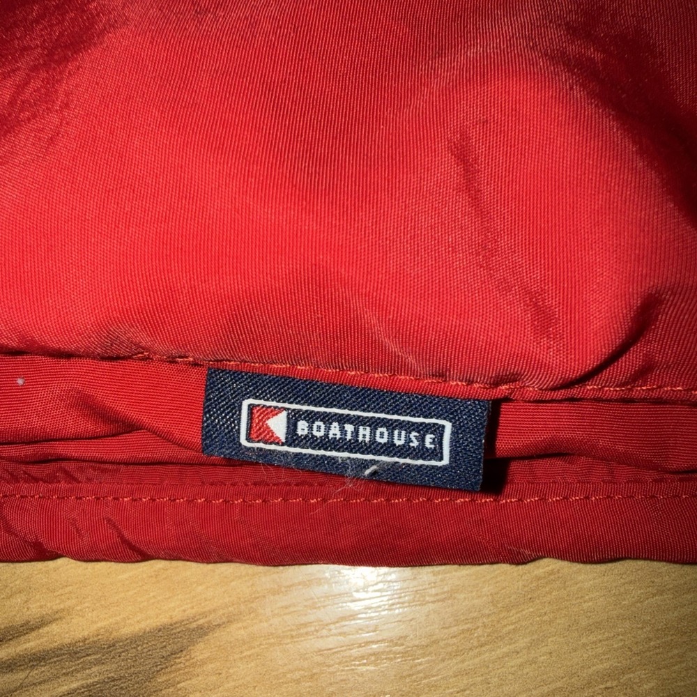 Boathouse vtg Mens Medium‎ Windbreaker Pants Red Nylon Elastic Waist Made In USA - Picture 2 of 9
